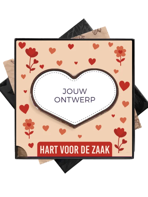 Chocolade Hart voor de zaak eigen ontwerp - Luxe geschenkdoos