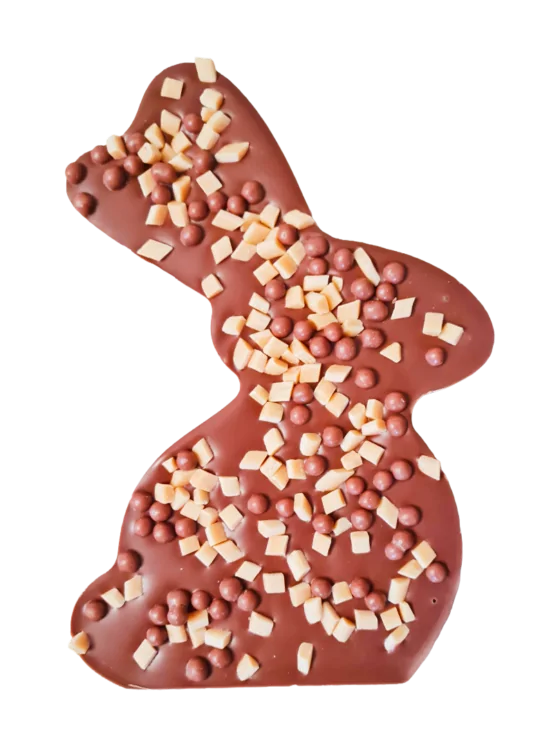 Chocolade paashaas met karamel - melk in geschenkdoos