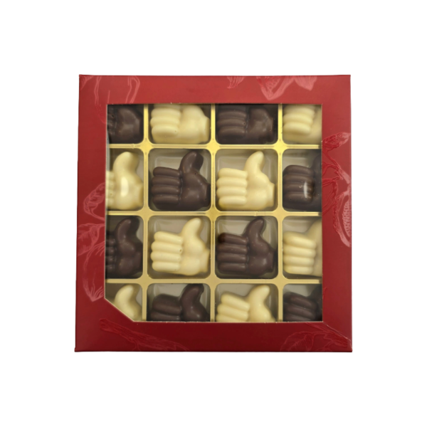 Chocolade duimpje wit - geschenkdoos 16 stuks