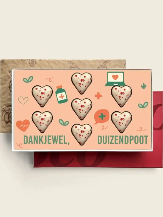 Gevulde chocolade Dankjewel duizendpoot - Geschenkdoos