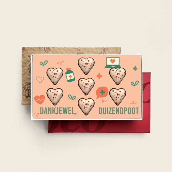 Gevulde chocolade Dankjewel duizendpoot - Geschenkdoos
