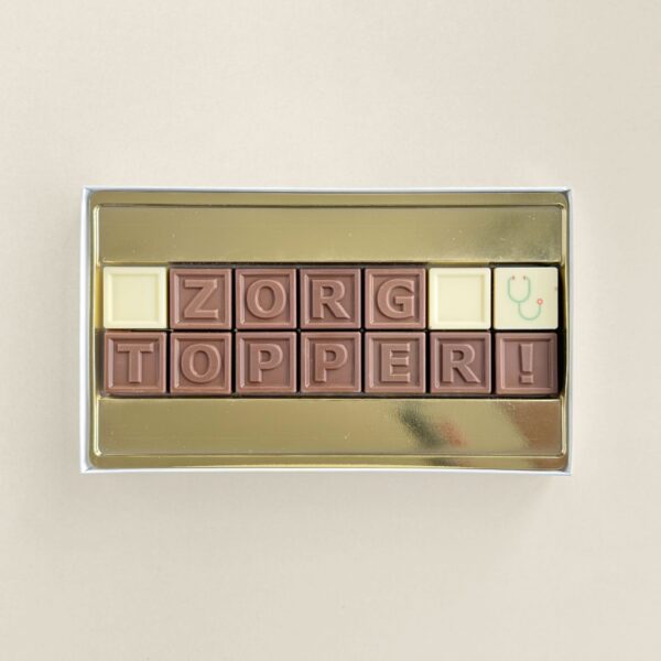 ChocoTelegram Zorg topper! - Geschenkdoos