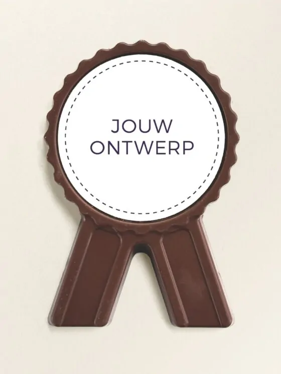 Chocolade medaille eigen ontwerp - Geschenkdoos