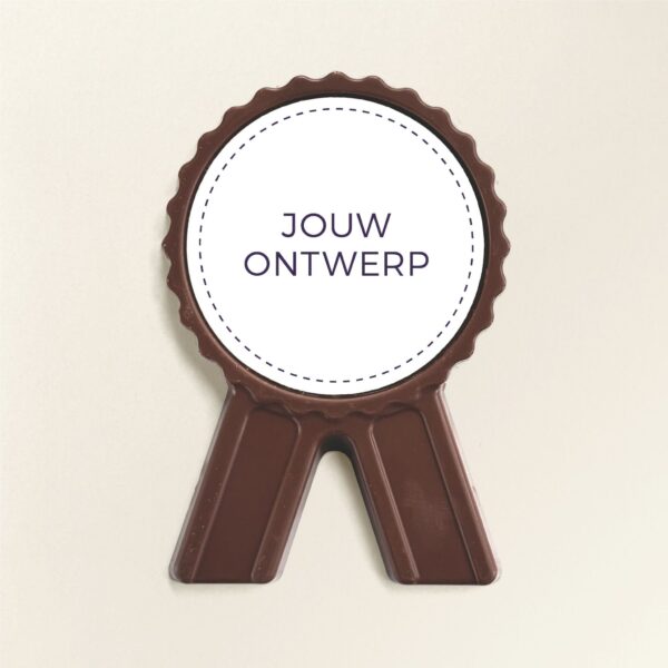 Chocolade medaille eigen ontwerp - Geschenkdoos