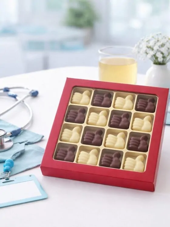 Chocolade duimpje wit - geschenkdoos 16 stuks