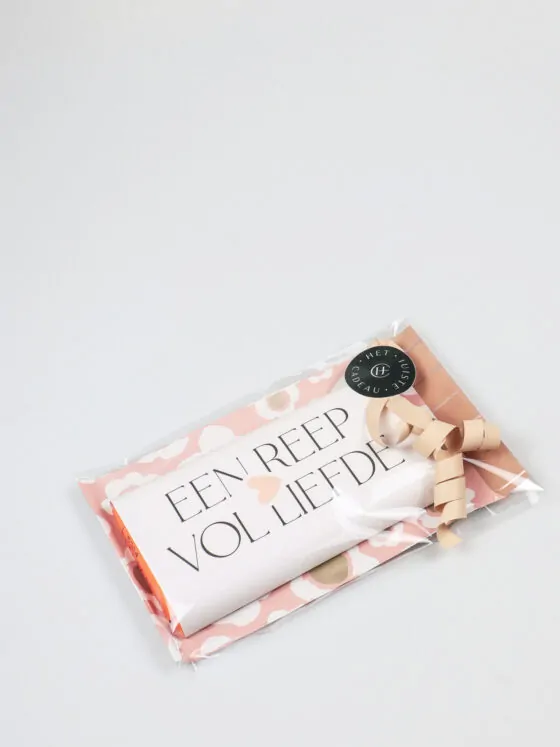 Klein cadeau liefde chocolade - Een reep vol liefde