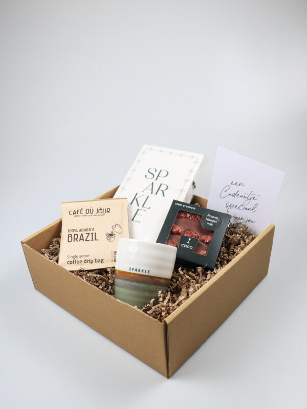 Cadeaupakket Sparkle met Zusss Mok, Koffie en Chocolade