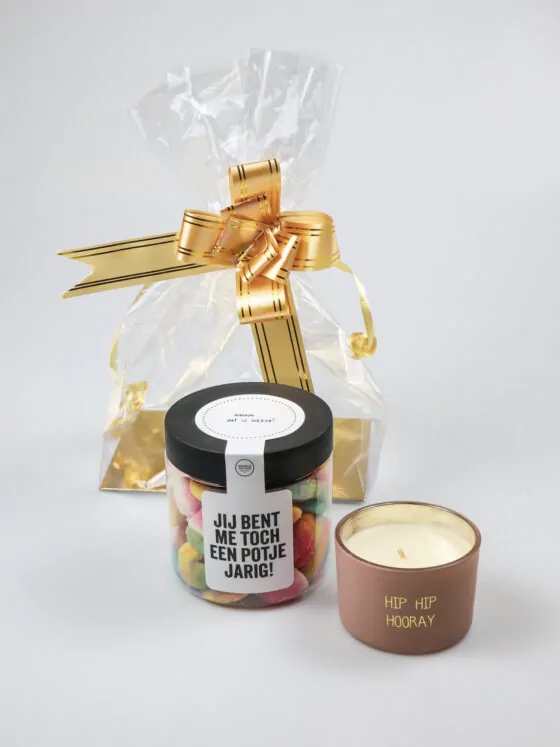 Luxe cadeauzak jarig - Jij bent me toch een potje jarig