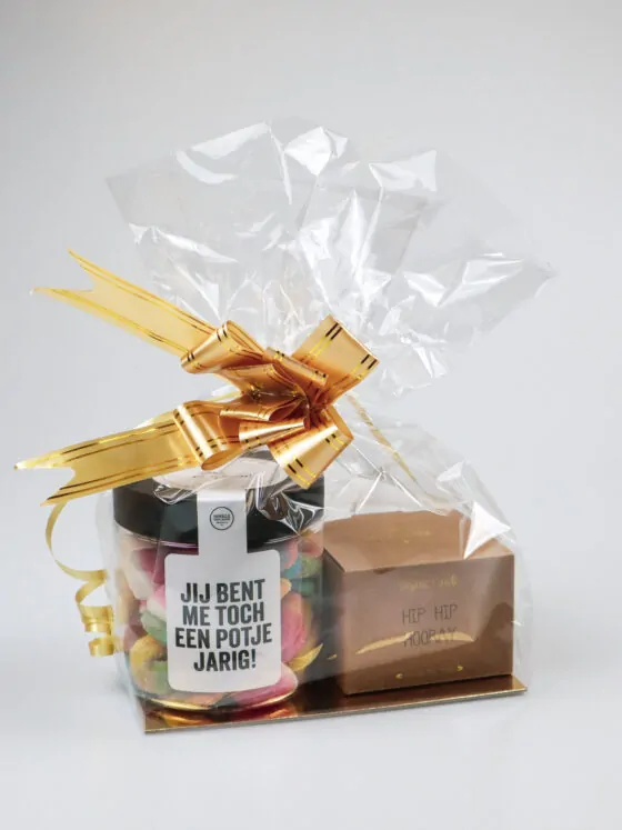 Luxe cadeauzak jarig - Jij bent me toch een potje jarig