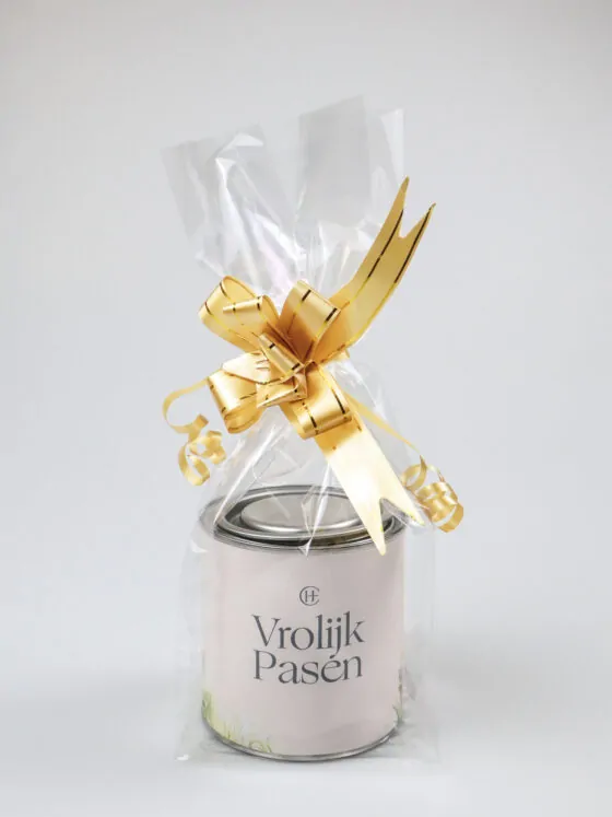 Blikje snoep cadeau - Vrolijk Pasen met haas