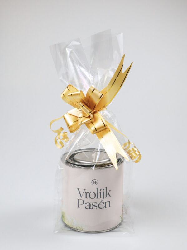 Blikje snoep cadeau - Vrolijk Pasen met haas