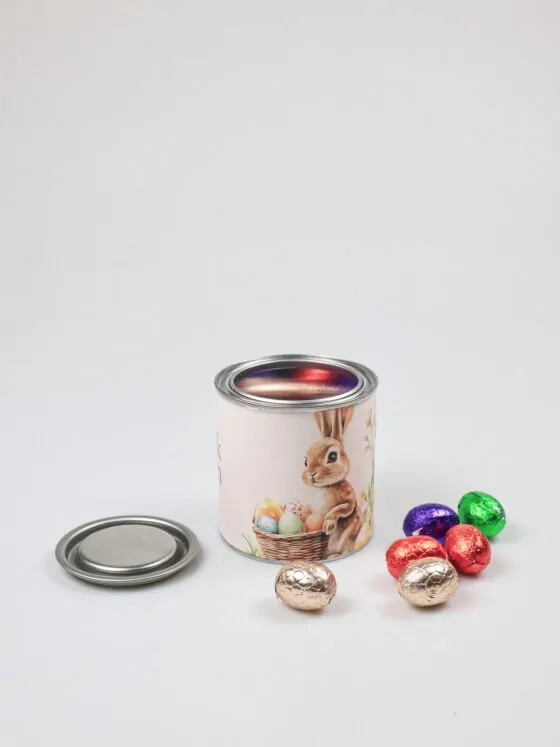 Blikje snoep – Vrolijk Pasen met haas