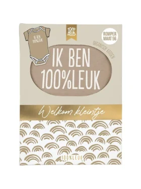 Baby romper in box - Ik ben 100% leuk
