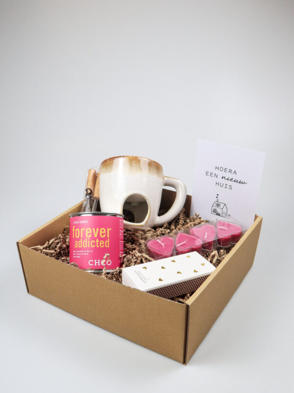Cadeaupakket nieuw huis met chocoladefondue