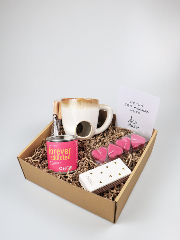 Cadeaupakket nieuw huis met chocoladefondue