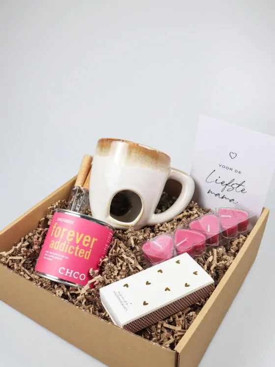 Cadeaupakket liefste mama met chocoladefondue