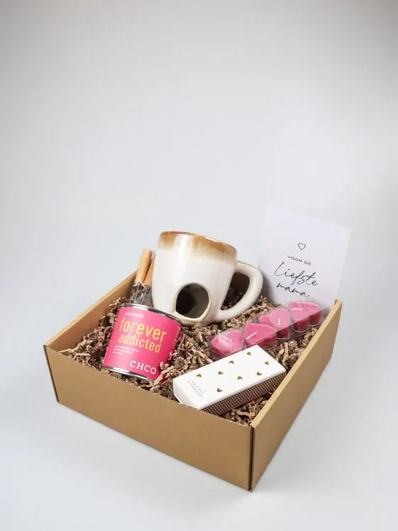Cadeaupakket liefste mama met chocoladefondue
