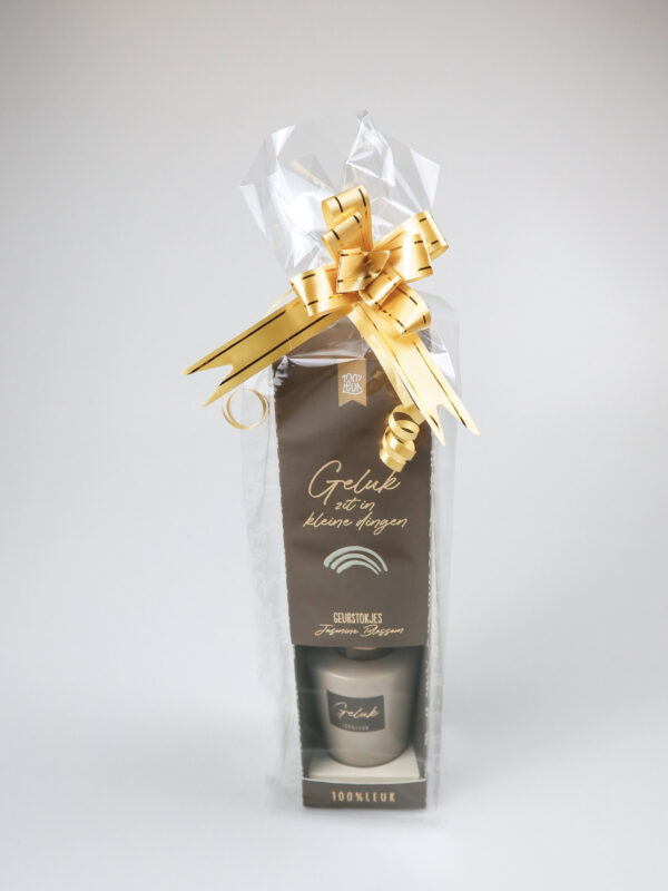 Geurstokjes cadeau - Geluk zit in kleine dingen Geurstokjes cadeau - Geluk zit in kleine dingen