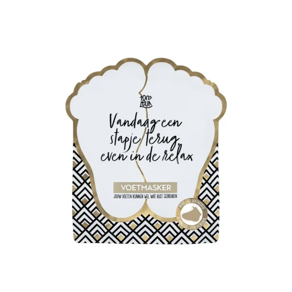 Voetenmasker – Vandaag een stapje terug, even in de relax
