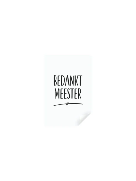 bedankt voor je helpende hand