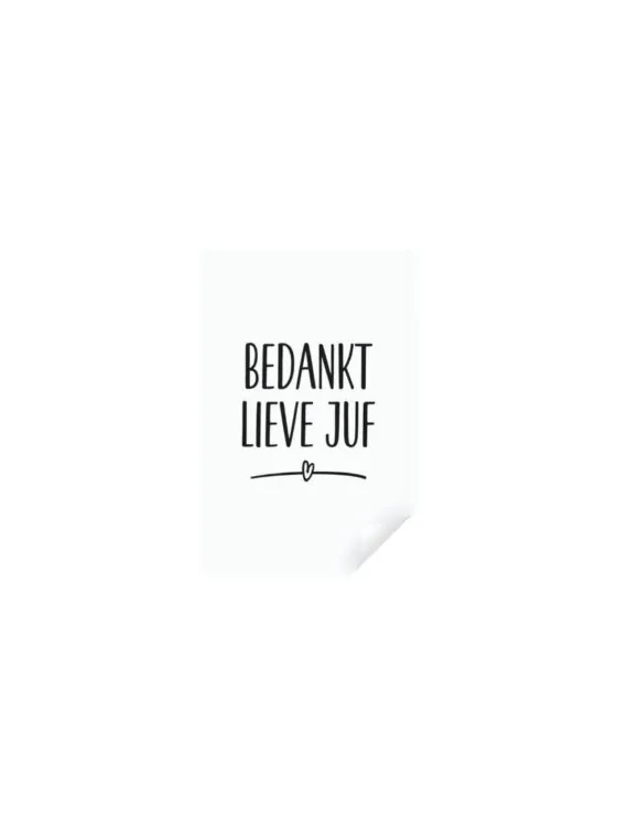 bedankt juf