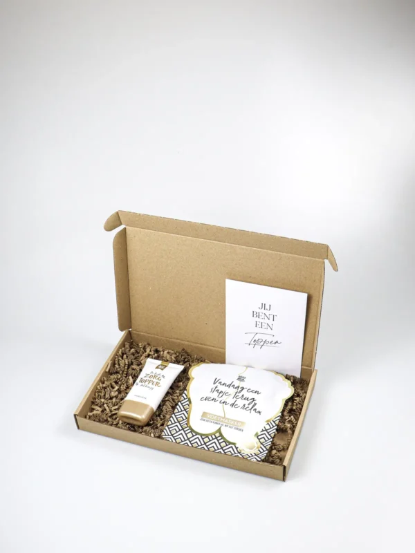 Brievenbuscadeau jij bent een topper met voetenmasker