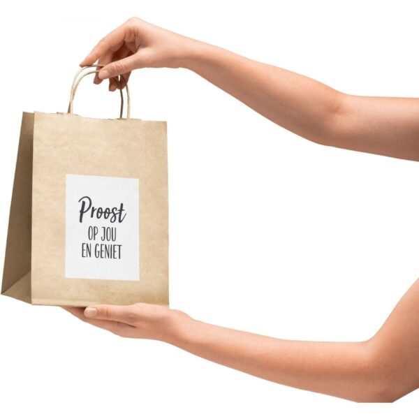 cadeautas proost en geniet