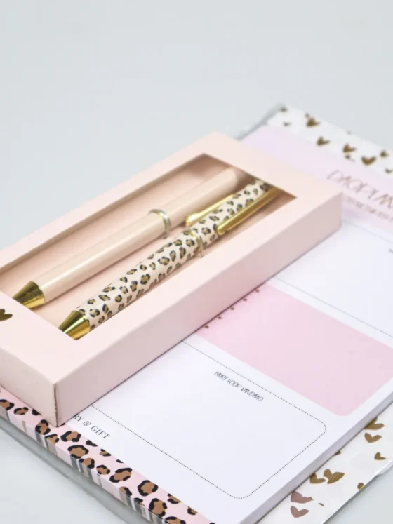 Dagplanner cadeau met set pennen