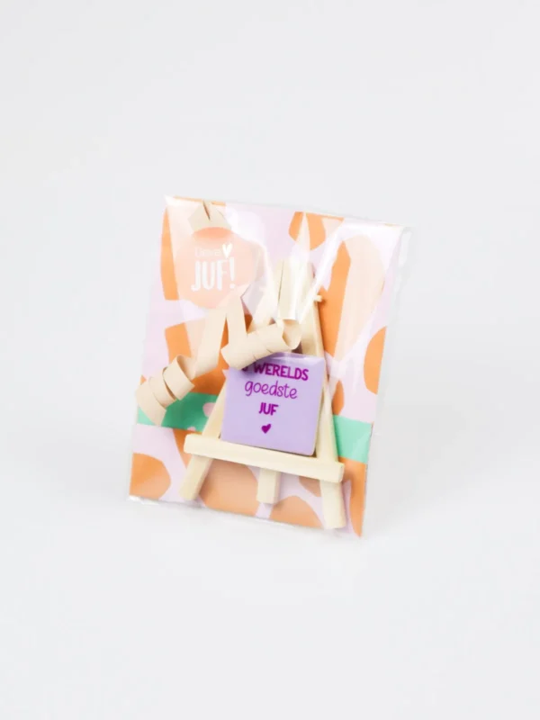 Juffencadeau - Magneet tegeltje met standaard