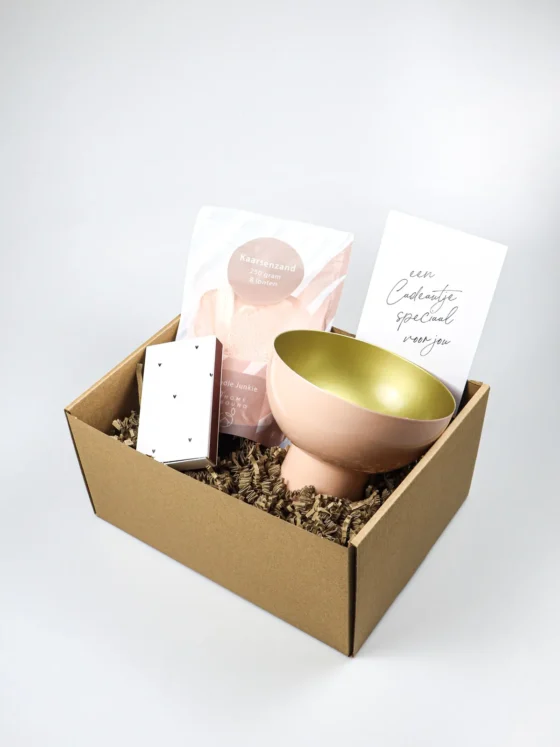 Cadeaupakket speciaal voor jou met kaarsenzand