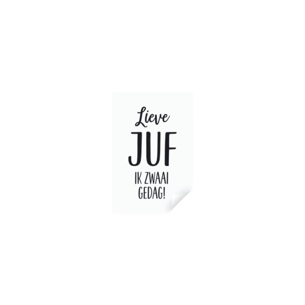 lieve juf ik zwaai gedag