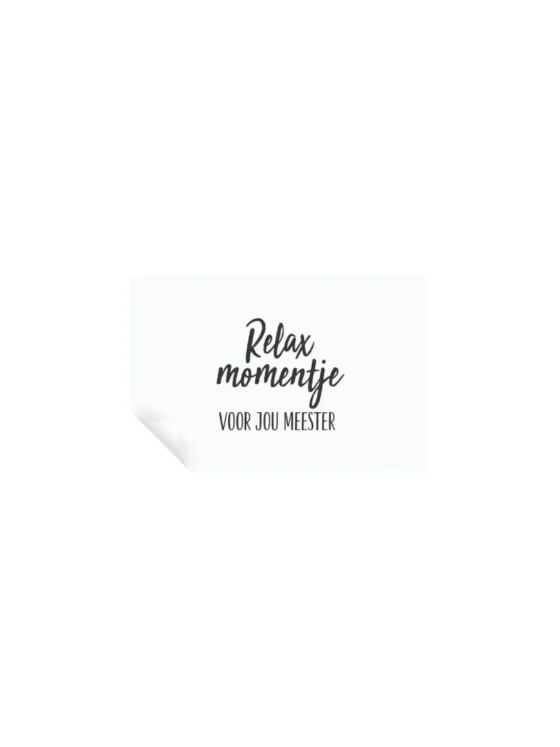 relax momentje voor jou meester liggend