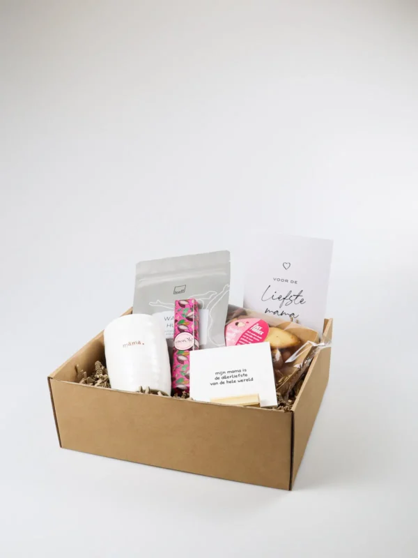 Cadeaupakket voor mama – verwenmoment met Zusss mok, lekkers en lieve boodschap